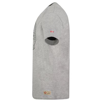 T-Shirt Col Rond avec Impressions et Drapeau GRIS CLAIR_img_2