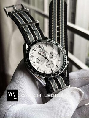 OMEGA WITH FREE NATO STRAP OFFER BLACK BELT WHITE DIAL_img_1