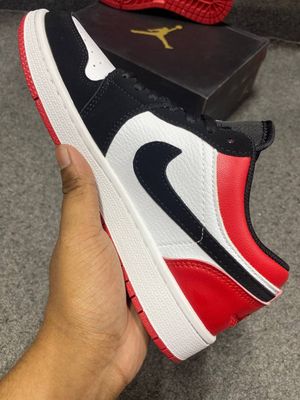 Air Jordan 1 Low Black Toe Red black white 1:1_img_4