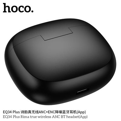 hoco EQ34 Plus True Wireless ANC+ENC Noise Reduction App Control Bluetooth Earphone(Black)_img_3