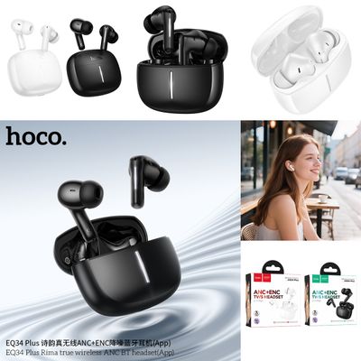 hoco EQ34 Plus True Wireless ANC+ENC Noise Reduction App Control Bluetooth Earphone(Black)_img_4