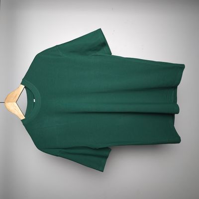 Solid Oversized Drop Shoulder T-shirt - Green_img_2