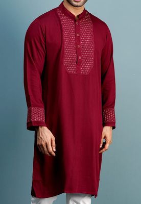 Stylish  and Premium  Best Quality Embroidery Panjabi_img_1