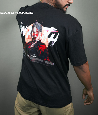 WRATH //unisex //Black Oversized t-shirt_img_1