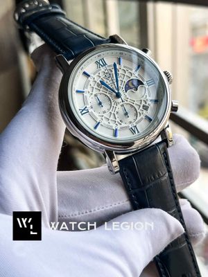 PATEK BLUE BELT SILVER SPIDER WHITE DIAL_img_0