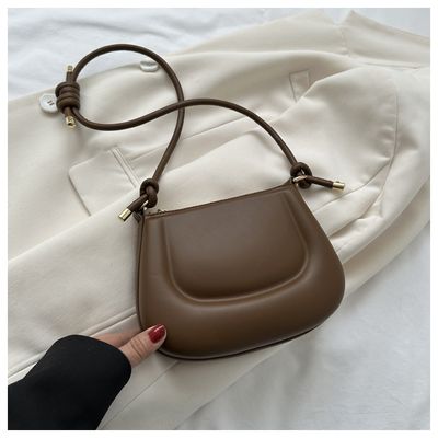 Moon Bag - China Imported Ladies Cross Body/ Shoulder Fashionable PU Lather Moon Bag With Twister Adjustable Knotted Shoulder Strap