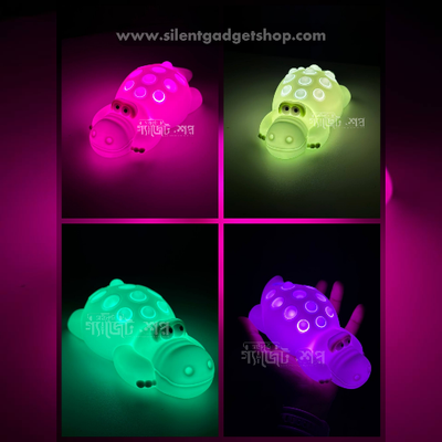 7 Color Crocodile Shape Silicone Night Light Toy for Kids_img_0