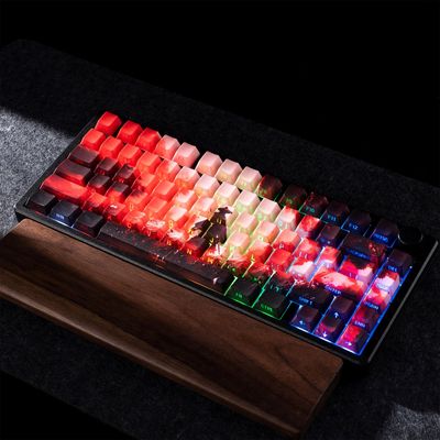 XVX Red Samurai Knight Premium Side Engraved Cherry Doubleshot Keycaps With Keycaps_img_1