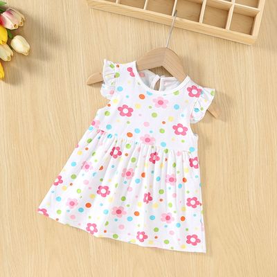 Imported 🌸 Baby Girl Summer Cotton Dress – Short Sleeve Princess Nightgown_img_2