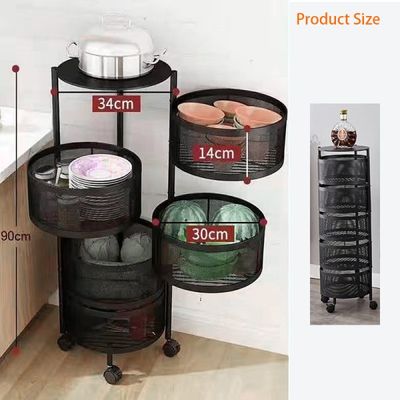 5 Layer Round Shape Kitchen Rack_img_6