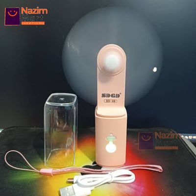 Mini Fan | Pocket Rechargeable Fan With light | SD-69 USB Rechargeable Flashlight & Fan._img_2