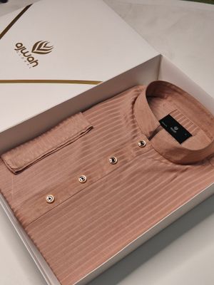 Ajwah Rosé Stripes Panjabi -A1P007_img_2