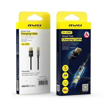 AWEI CL-139T Smart Fast charger Cable Type-C 100W 1M_img_1