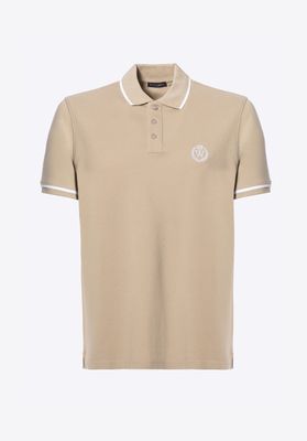 Wittchen Men's cotton polo shirt with navy blue and white trim_img_11