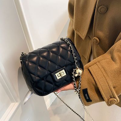 Bag Women's Bag Guangzhou Bag 2025 New Shoulder Bag Underarm Bag Small Chanel Style Rhombic Chain Bag Crossbody Bag_img_2