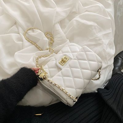 Bag Women's Bag Guangzhou Bag 2025 New Shoulder Bag Underarm Bag Small Chanel Style Rhombic Chain Bag Crossbody Bag_img_4