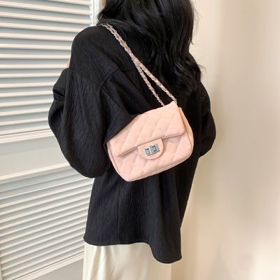 Chanel style diamond chain bag women's 2025 new style trendy Korean version small square bag versatile shoulder messenger bag_img_8