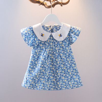 Imported 🌸 Girls’ Summer Korean Style Embroidered Dress – Doll Collar Design_img_0