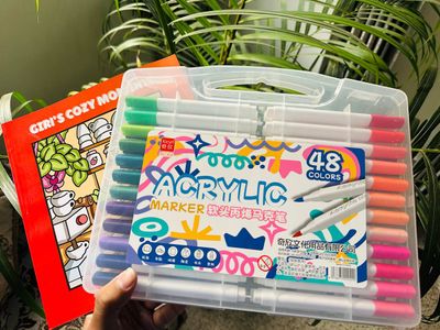 48 Acrylic Brush Pen + One Book (Combo)_img_6
