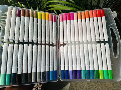 48 Acrylic Brush Pen + One Book (Combo)_img_1