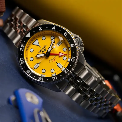 Seiko 5 Sports GMT Vibrant Yellow Dial Men's Watch- SSK017J1_img_1