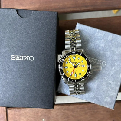 Seiko 5 Sports GMT Vibrant Yellow Dial Men's Watch- SSK017J1_img_2