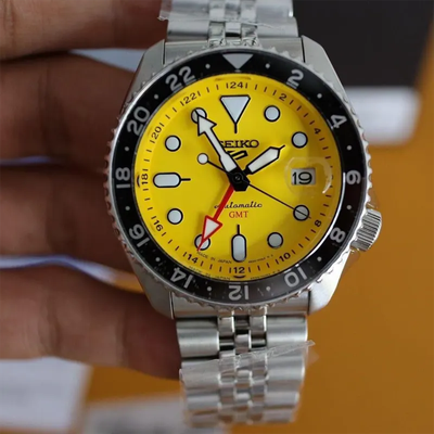 Seiko 5 Sports GMT Vibrant Yellow Dial Men's Watch- SSK017J1_img_3