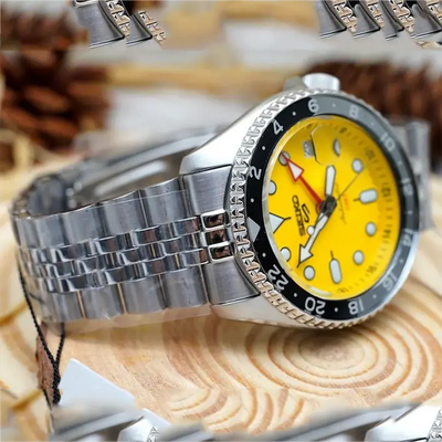 Seiko 5 Sports GMT Vibrant Yellow Dial Men's Watch- SSK017J1_img_4