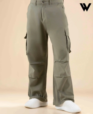 Olive Baggy wide Leg Pant_img_1