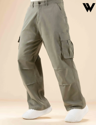 Olive Baggy wide Leg Pant_img_2