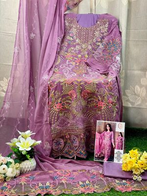 Semi –Embroidery & Sequence Work Party dress_img_2