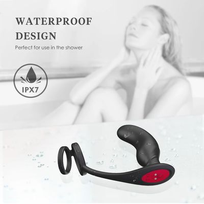 Male Prostate Massage Vibrator Butt Anal Plug Silicone Prostate Stimulator Delay Ejaculation Ring Adult sex Toy For Men tail 18+_img_1