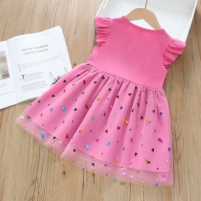 Imported 🦄 Baby Girls’ Summer Unicorn Princess Dress – Cotton Mesh Fairy Style_img_2