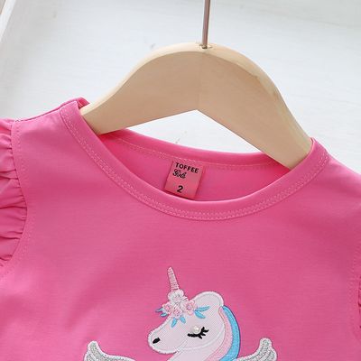 Imported 🦄 Baby Girls’ Summer Unicorn Princess Dress – Cotton Mesh Fairy Style_img_4