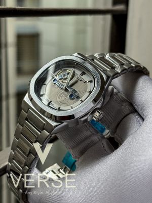 PATEK PHILIPPE SILVER CHAIN WHITE DIALSWEEP NEW_img_0