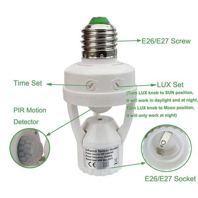 PIR Motion Sensor Bulb Holder (E27, 240V)_img_2