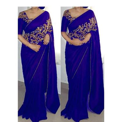 ইন্ডিয়ান জর্জেট শাড়ি ব্লাউজ পিস সহ_img_3