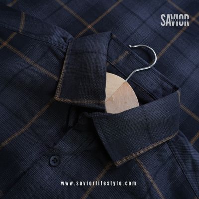 Smokey Check Full Sleeve Pocket Less Shirt_img_0