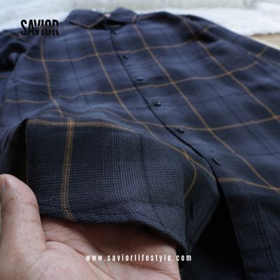 Smokey Check Full Sleeve Pocket Less Shirt_img_1