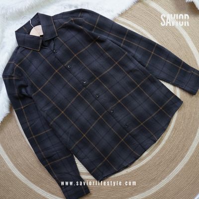 Smokey Check Full Sleeve Pocket Less Shirt_img_2