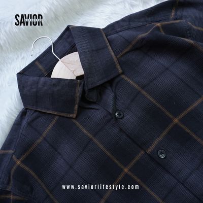 Smokey Check Full Sleeve Pocket Less Shirt_img_3