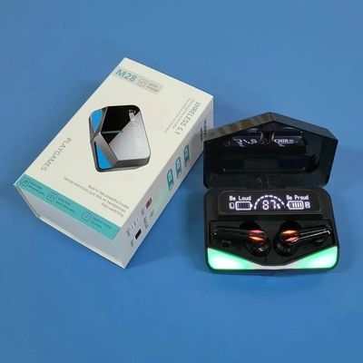 Original M28 TWS Bluetooth 5.1 Gaming Headset Dual Mode Wireless Earphones Sports Stereo Sound Low Latency LED Digital Display Smart Touch Earphone_img_3