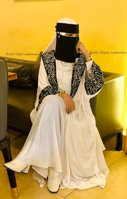 Calligraphy Coart Abaya White_img_3