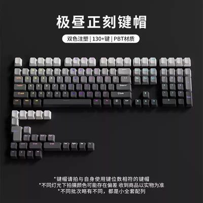 Gray Gradient Top Shine Through PBT Keycaps_img_0