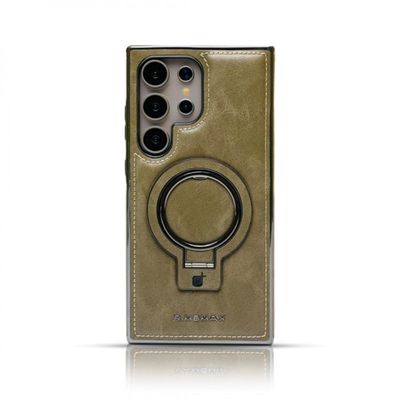 RMBMAX High-End Compatible PU Leather MagSafe Stand Case For Samsung Galaxy S25ultra S24ultra S23ultra_img_0