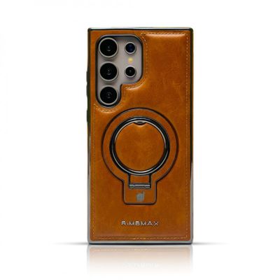 RMBMAX High-End Compatible PU Leather MagSafe Stand Case For Samsung Galaxy S25ultra S24ultra S23ultra_img_2