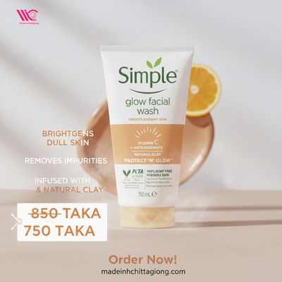 Simple Glow Facial Wash with Vitamin-C – 150ml_img_0