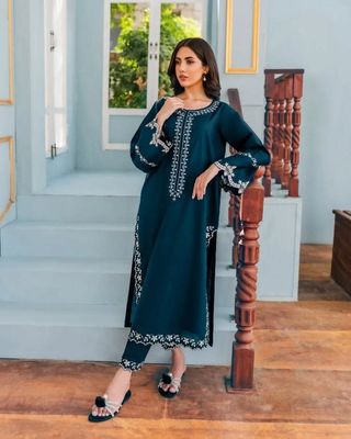 Embroidered Cotton Linen 3pis Set