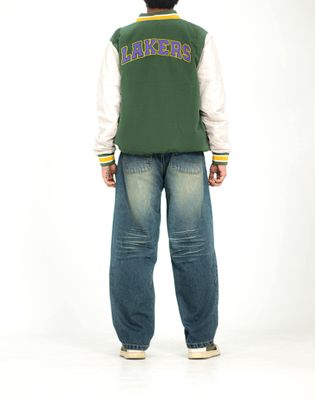 Vintage blue baggy fitted denim pant_img_1