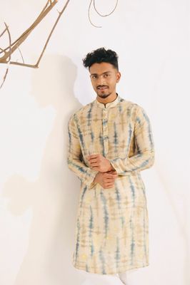 Rawayi Men's Printed Straight Cotton Classic Panjabi(PJB-009)_img_1